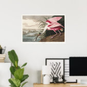 Roseate Spoonbill Audubon Bird Wildlife Painting Poster (Heimbüro)