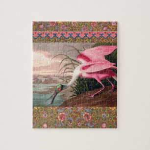 Roseate Spoonbill Audubon Bird Wildlife Puzzle