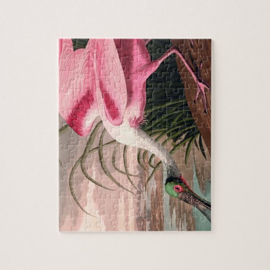 Roseate Spoonbill Audubon Bird Wildlife Puzzle (Vertikal)