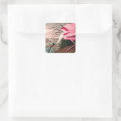 Roseate Spoonbill Audubon Bird Wildlife Quadratischer Aufkleber (Tasche)
