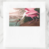 Roseate Spoonbill Audubon Bird Wildlife Rechteckiger Aufkleber (Tasche)