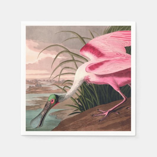 Roseate Spoonbill Audubon Bird Wildlife Serviette (Vorderseite)
