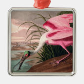 Roseate Spoonbill Audubon Bird Wildlife Silbernes Ornament (Vorne)