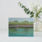 ROSEATE SPOONBILL AUF OSTKREISE Postkarte (Stehend Vorderseite)