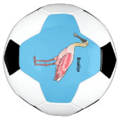 Roseate spoonbill bird cartoon illustration fußball (Gedreht)