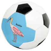 Roseate spoonbill bird cartoon illustration fußball (Dreiviertel)