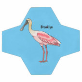 Roseate spoonbill bird cartoon illustration fußball (Flach)