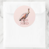 Roseate Spoonbill Bird Nerd Runder Aufkleber (Tasche)