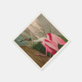 Roseate Spoonbill Birds of America Audubon Print Serviette (Ecke)