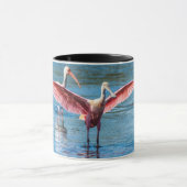 Roseate Spoonbill Black 11 oz Combo Tasse (Zentrum)