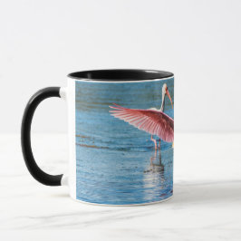 Roseate Spoonbill Black 11 oz Combo Tasse