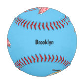 Roseate-Spoonbill-Cartoon Baseball (Rückseite)