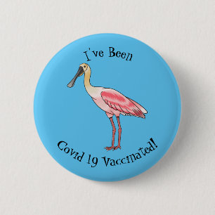 Roseate-Spoonbill-Cartoon Button