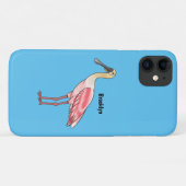 Roseate-Spoonbill-Cartoon Case-Mate iPhone Hülle (Rückseite (Horizontal))