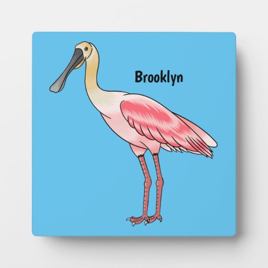 Roseate-Spoonbill-Cartoon Fotoplatte (Vorderseite)