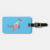 Roseate-Spoonbill-Cartoon Gepäckanhänger (Vorderseite horizontal)