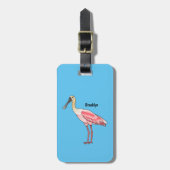 Roseate-Spoonbill-Cartoon Gepäckanhänger (Vorderseite vertikal)