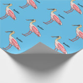 Roseate-Spoonbill-Cartoon Geschenkpapier (Ecke)