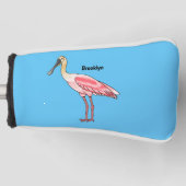 Roseate-Spoonbill-Cartoon Golf Headcover (Vorderseite)