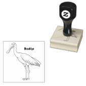 Roseate-Spoonbill-Cartoon Gummistempel (Stempel)