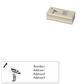 Roseate-Spoonbill-Cartoon Gummistempel (Stempel)