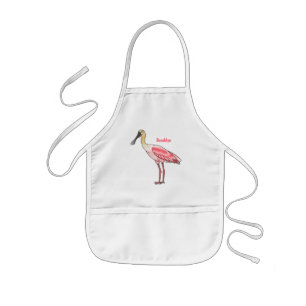 Roseate-Spoonbill-Cartoon Kinderschürze