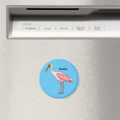 Roseate-Spoonbill-Cartoon Magnet (In Situ (Geschirrspüler))