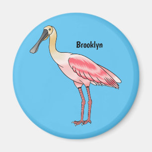 Roseate-Spoonbill-Cartoon  Magnet