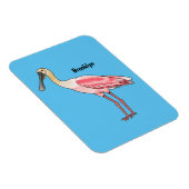 Roseate-Spoonbill-Cartoon Magnet (Rechte Seite)