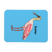 Roseate-Spoonbill-Cartoon Magnet (Horizontal)