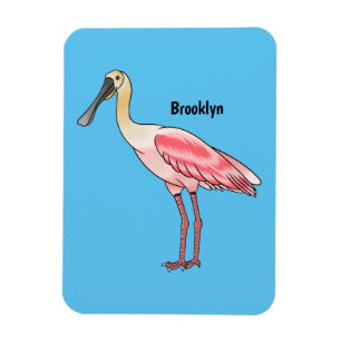 Roseate-Spoonbill-Cartoon Magnet