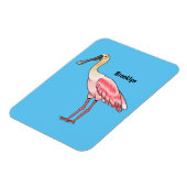 Roseate-Spoonbill-Cartoon Magnet (Linke Seite)