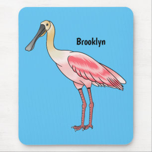 Roseate-Spoonbill-Cartoon Mousepad