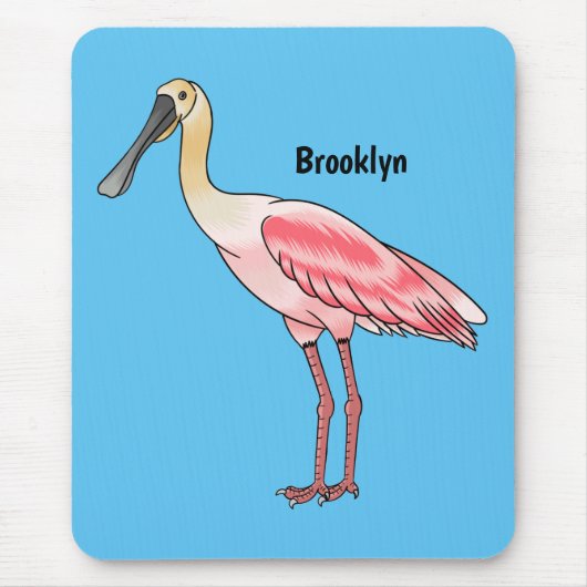 Roseate-Spoonbill-Cartoon Mousepad (Vorne)