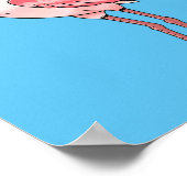 Roseate-Spoonbill-Cartoon Poster (Ecke)