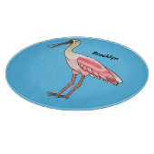 Roseate-Spoonbill-Cartoon Schneidebrett (Ecke)