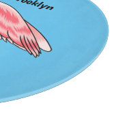 Roseate-Spoonbill-Cartoon Schneidebrett (Ecke)