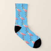 Roseate-Spoonbill-Cartoon Socken (Links - Innen)