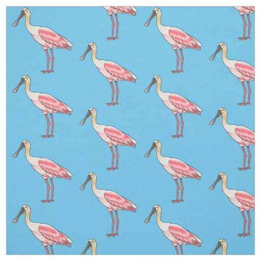 Roseate-Spoonbill-Cartoon Stoff (Muster)
