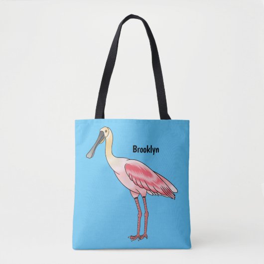 Roseate-Spoonbill-Cartoon Tasche (Vorderseite)