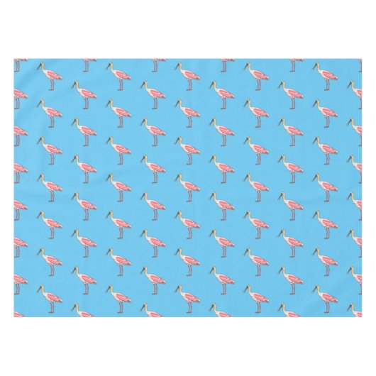 Roseate-Spoonbill-Cartoon Tischdecke (Vorderseite (Horizontal))