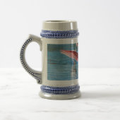 Roseate Spoonbill Gray/Blue 22 oz Stein Bierglas (Links)