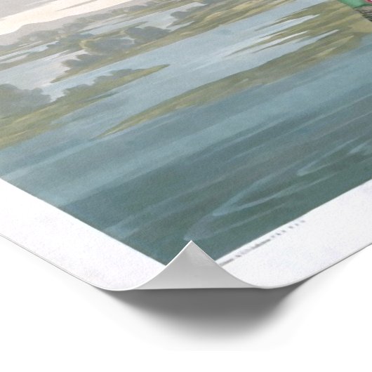 Roseate Spoonbill, John James Audubon Fine Art Poster (Ecke)