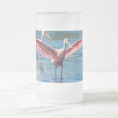 Roseate Spoonbill Mattiert 16 oz Mattierte Glass-T Mattglas Bierglas (Mittel)