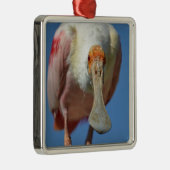 Roseate Spoonbill mit großem Schnabel Ornament Aus Metall (Rechts)