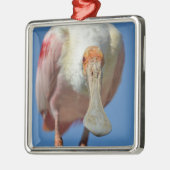Roseate Spoonbill mit großem Schnabel Ornament Aus Metall (Links)