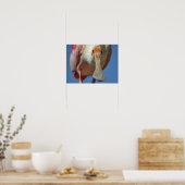 Roseate Spoonbill mit großem Schnabel Poster (Küche)