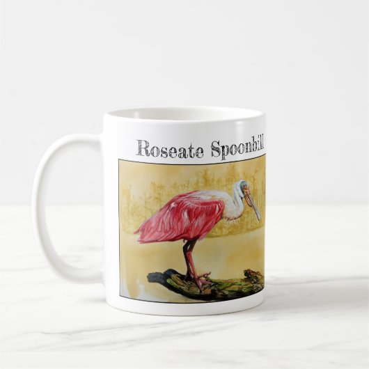 Roseate Spoonbill (Platalea ajaja) Kaffeetasse (Links)