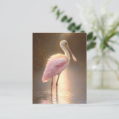 Roseate Spoonbill Postkarte (Stehend Vorderseite)