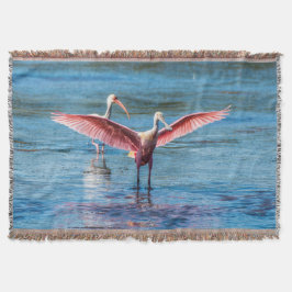Roseate Spoonbill Throw Blanket Decke